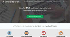 Desktop Screenshot of lepetitlitteraire.fr