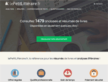 Tablet Screenshot of lepetitlitteraire.fr